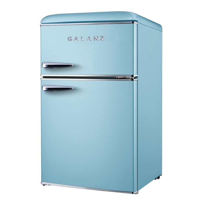 Galanz Retro 3.1 Cubic Feet Freestanding Mini Fridge with Freezer